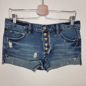 Free People Cutoff Jean Shorts Size 25